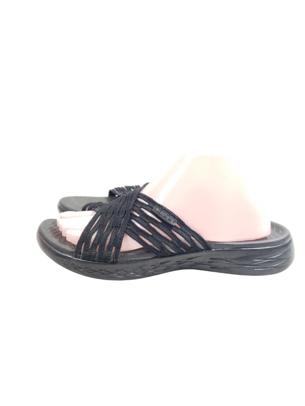 Skechers Womens Size 9  Black Yoga Foam Slip-On Sandals